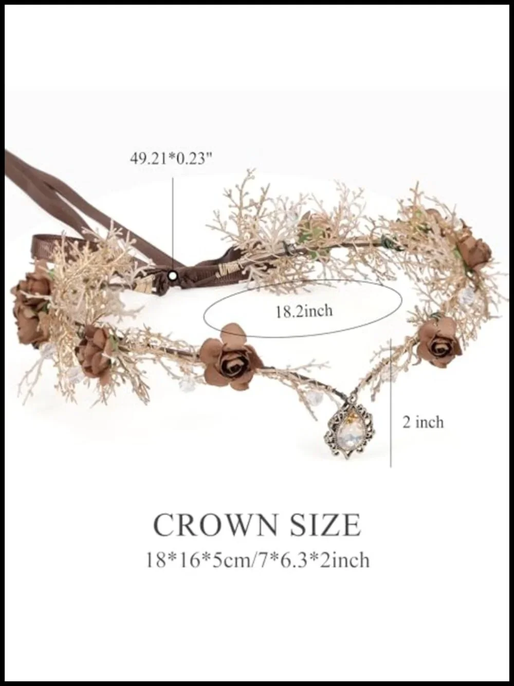 Fairy Flower Crown Woodland Elf Headpiece Cosplay Renaissance Faire Accessory